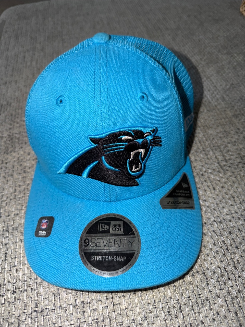 New Era Kids Carolina Panthers Bright Turquoise Stretch-Snap Hat
